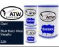 Preview: Opel, Blue Buzz Mica Metallic, 22N: 500ml Lackdose + 500ml Klarlack + 250ml Härter - Set, von ATW Autoteile West.